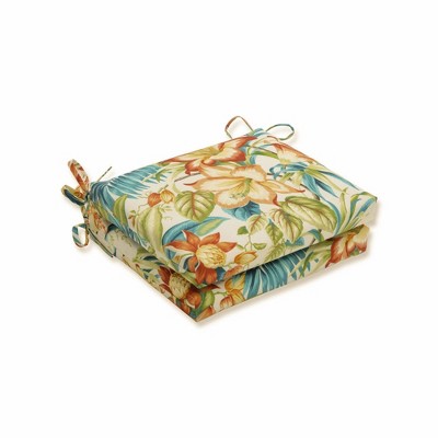 Botanical Glow Tiger Stripe 2pc Squared Edge Seat Cushions - Pillow Perfect