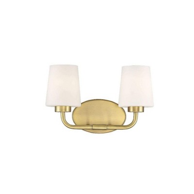 Savoy House Capra 2 - Light Vanity in  Warm Brass