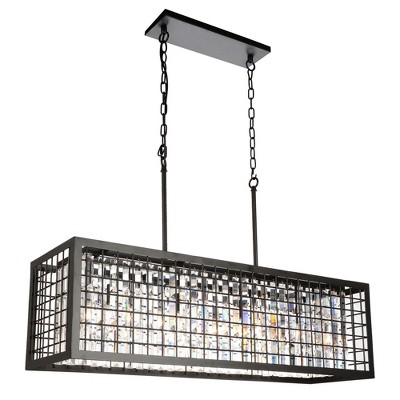 CWI Lighting Meghna 4 Light Down Chandelier With Brown Finish