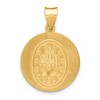 Black Bow Jewelry 14k Yellow Gold Hollow Round Miraculous Medal Pendant, 18mm (11/16 In) - 3 of 4