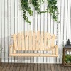 NicBex 2-Seat Outdoor Hanging Porch Swing with Armrests for Patio Bedroom Garden,Natural Wood - 2 of 4