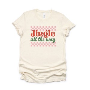Simply Sage Market Women's Jingle All The Way Checkered Short Sleeve Graphic Tee - 1 of 2