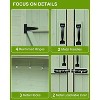Outdoor Wooden Storage Cabinet with Waterproof Roof, Double Doors, Adjustable Shelving for Garden, Garage, Yard Organization - Green - 3 of 4