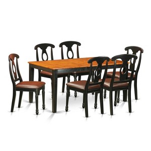Dining Room Table Set for 8 - Solid Wood Chairs & Table - Cherry Finish - Furniture - 1 of 4