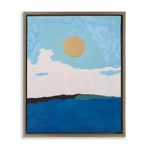 Stupell Industries Simple Blue Sky View Floating Frame Canvas Art - 1 of 4