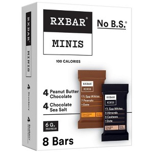 RXBAR Minis Protein Bar Variety Pack, Chocolate Sea Salt and Peanut Butter Chocolate 7.3 oz - 1 of 1