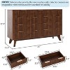 54" Wide 9 Drawer Dresser,Wooden Chest of Drawers with Fluted Wave Pattern, Metal Handles, Modern TV Stand Dresser for Bedroom, Living Room - 2 of 4