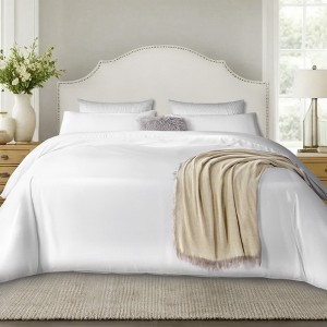 Captiva Designs Luxury Tencel Lyocell Duvet Cover Set, Queen/King, Silky Soft, Cooling & Breathable 3-Piece Bedding - 1 of 4