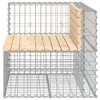 Garden Bench Natural wood, Silver Solid pine wood, Galvanized steel vidaXL - 4 of 4