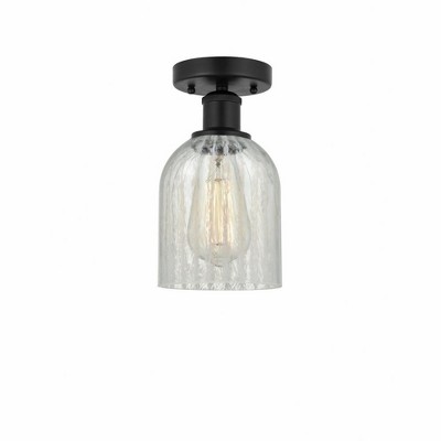 Caledonia - 1 Light Semi-Flush Mount In Industrial Style-9.75 Inches Tall and 5 Inches Wide