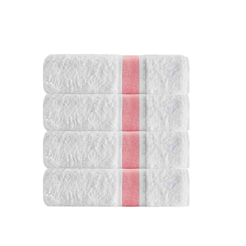 Photos - Towel 4pc Unique Turkish Cotton Bath  Set Salmon - Depera Home