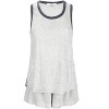 Memoi Women's Spa Terry Bamboo Blend Racerback Top and Short Set Gray XS - 4 of 4