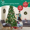SEVOBAL 7.5FT Pre-lit Artificial Christmas Tree Prelighted Artificial Hinged Spruce Xmas Tree with Branch Tips Festival, Green, 88.6"*49.21"*49.21" - 2 of 4
