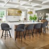Arceso 26''H Swivel Counter Height Bar Stools with Backs Dining Chair Fabric for Home - 3 of 4