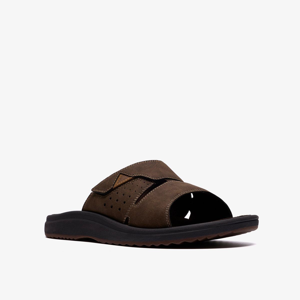 Clarks Cloudsteppers Mens Men's Breeze Slide Dark Brown Sandals - thumbnail 4
