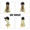 Unique Bargains Women's Halloween Baseball Cap with Hair Extensions Curly Wavy Hairstyle Adjustable Wig Hat Light Gold Tone - image 2 of 4