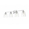 Elegant Lighting Gianni 4 light Chrome and Clear Bath Sconce - image 2 of 4