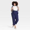 Women's Super-High Rise Tapered Ankle Pull-On Paperbag Pants - A New Day™ - 3 of 3