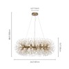 Rennnsan Brimly 34" W 20 - Light Sputnik Dandelion Wagon Wheel Crystal Modern Glam Dimmable Chandelier - 3 of 4