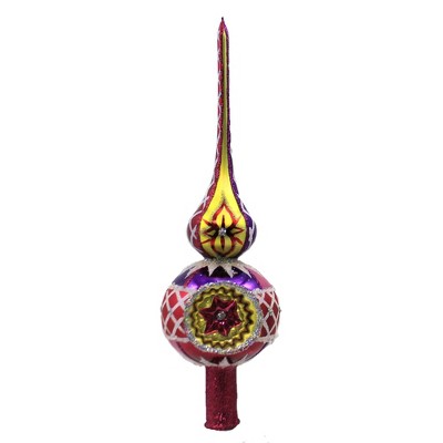 Santa Land 12.0" Fleur-De-Orleans Tree Topper Finial Mardi Gras Reflector  -  Tree Toppers