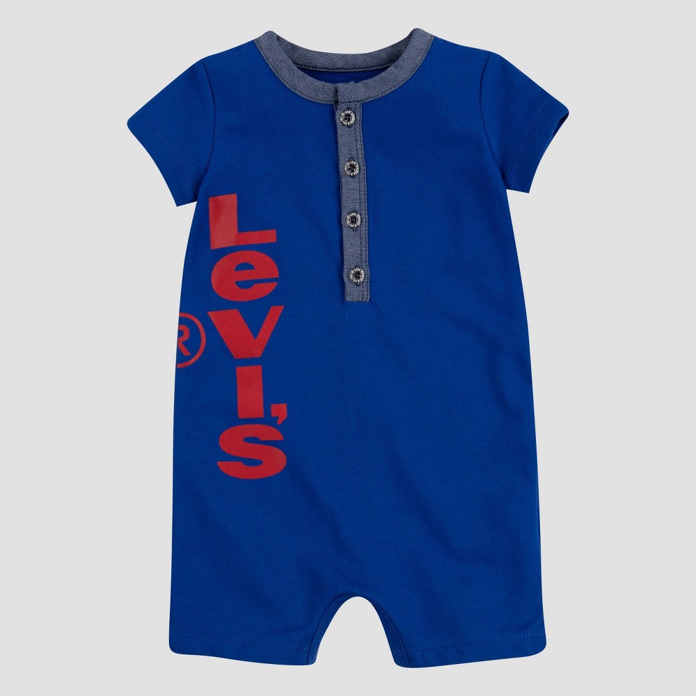 Levi's® Baby Boys' Chambray Henley Coveralls - True Blue Newborn