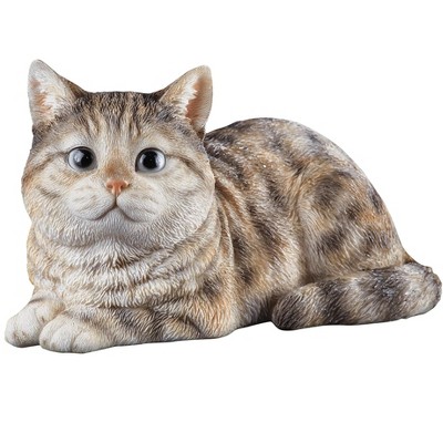 Collections Etc Hand-Painted Sitting Pretty Realistic Cat