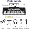 61 Key Beginner Electric Piano Keyboard Set with Microphone, Headphones, Stand, Stool & Bag, Beginner Keyboard Perfect Portable Gift for Birthdays - 2 of 4