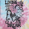 Juniors Womens Disney Black and White Princesses Living the Dream Crop T-Shirt - 2 of 4