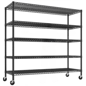 HOMDOX 3000LBS 5-Tier Heavy Duty Metal Storage Rack, 60"W x 18"D x 82"H Adjustable Wire Metal Shelves for Storage, Free Standing Storage Shelf Units - 1 of 4