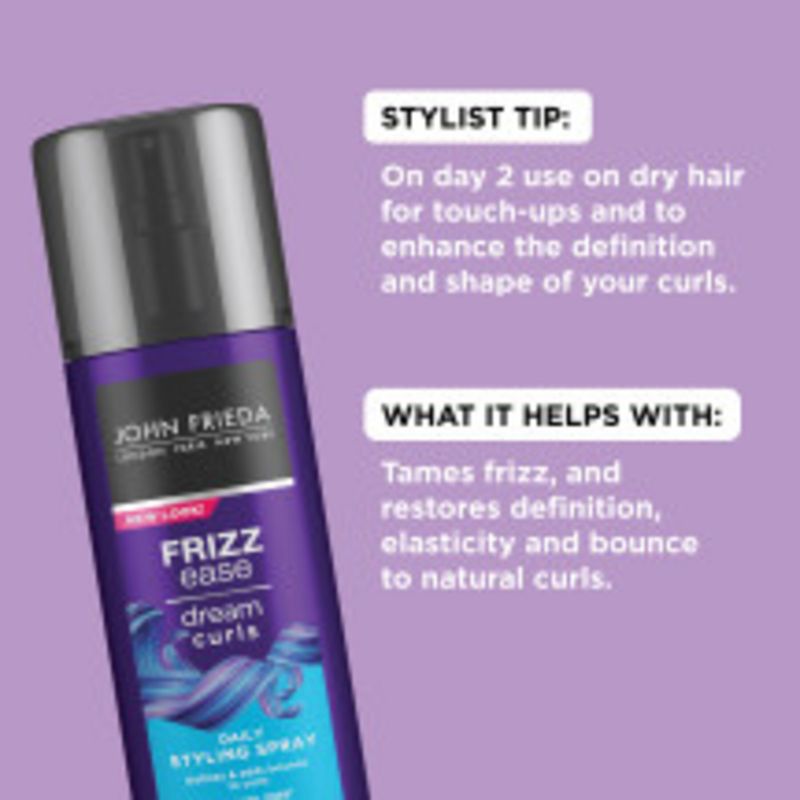 John Frieda Frizz Ease Dream Curls Styling Spray, Smooth Frizzy Hair, Add Gloss without Frizz - 6.7 fl oz, 5 of 16