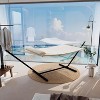 Double Hammock with Stand – 2 Person 350lbs Capacity, Portable Steel Frame & Comfort Pad for Indoor/Outdoor Use (Quick Assembly) - 2 of 4
