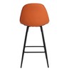 DOMETOUR Counter Stool Set of 2 Armless Modern Metal Bar Stool with Back and Footrest Counter Height for Kitchen Home Bar - 3 of 4
