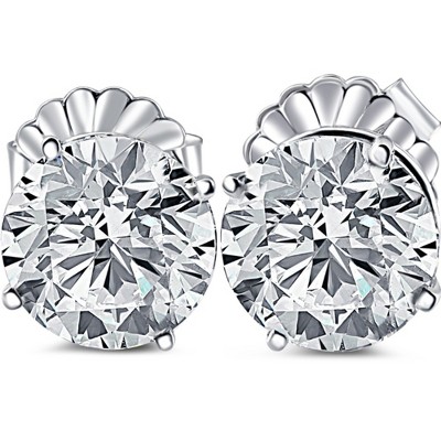 Pompeii3 8Ct TW Certified Lab Created Diamond Studs in 14k White Gold