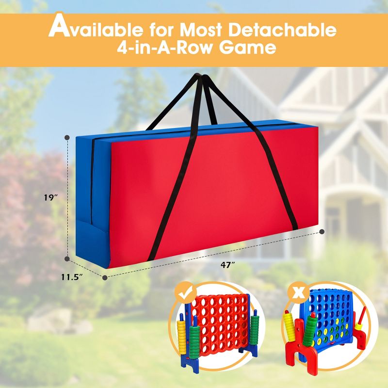 Costway Giant 4 in A Row Connect Game Carry & Storage Bag for Life Size Jumbo 4 to Score, 4 of 10