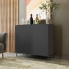 Manhattan Comfort Bogardus Mid - Century Modern 4 Shelf Accent Cabinet - image 2 of 4