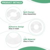 Unique Bargains Wall Split Flange Self-Adhesive Plumbing Cover Plates ABS Faucet Escutcheons 2 Pcs - 2 of 4