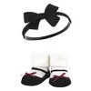 Hudson Baby Infant Girls Headband and Socks Giftset, Burgundy Black, One Size - 4 of 4