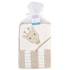 Hudson Baby Infant Unisex Hooded Towel and Five Washcloths, Modern Giraffe, One Size - 2 of 2