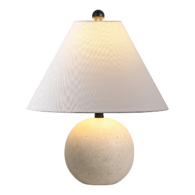 JONATHAN Y Liza Modern Minimalist Travertine Globe LED Table Lamp