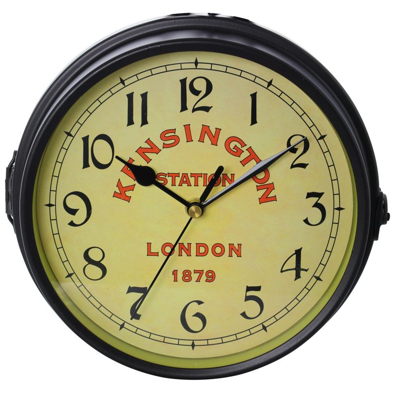 Bedford Clock Collection Double Sided Wall Clock Vintage Antique-Look Mount Station Clock, 2 of 5