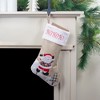 Northlight 19" Beige and Red Burlap "Ho Ho Ho" Santa Claus Christmas Stocking - 2 of 4