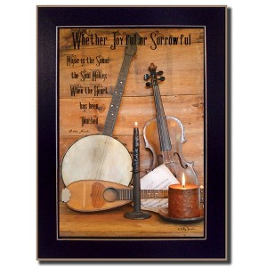 Gulches Series "Music" in by Billy Jacobs 1 Piece Black Frame Printed Wall Art Modern Poster Art Print 20 in. x 1 in. - 1 of 4