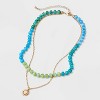 Beaded Sun Drop Multi-Strand Pendant Necklace - Universal Thread™ - 3 of 4