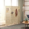 NicBex Room Divider Folding Privacy Screen with Peg Board Display for Home & Office - 4 of 4