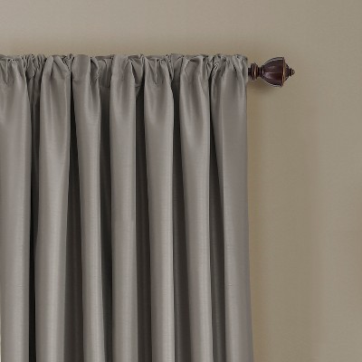 Elegant Gray Polyester Waterfall Rod Pocket Valance