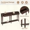 KIGFTSOD Entryway Table with 4 Drawers, Retro Console Table with Open Shelf for Entryways, Living Rooms, and Hallways - 4 of 4