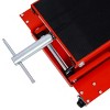 Syemin Lift Jacks 1100lb Motorcycle Lift with Dolly Jack, Scissor Lift Jack Wide Deck, Front Rear Center Tire Wheel, Red, 16.5"*18.5"*4.1" - 4 of 4