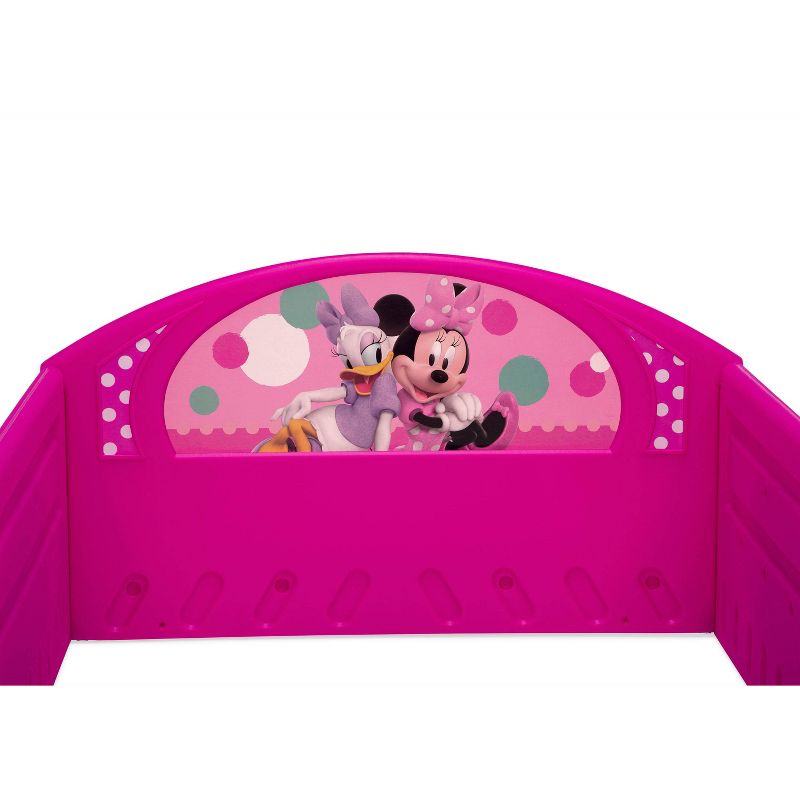 Disney Minnie Mouse Plastic Sleep and Play Toddler Kids&#39; Bed with Attached Guardrails - Delta Children, 6 of 13