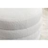 VASIP Velvet Fabric Round Ottoman with Hidden Storage and Bottom Wooden Shelving ,for Living Room - 4 of 4