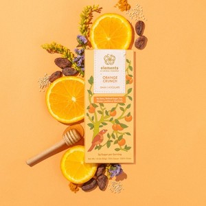 Elements Orange Crunch 70% Dark Wellness Chocolate Bar - 1 of 4